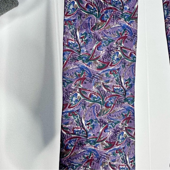 Emilio Pucci Italian Silk Purple Tie - Picture 4 of 7